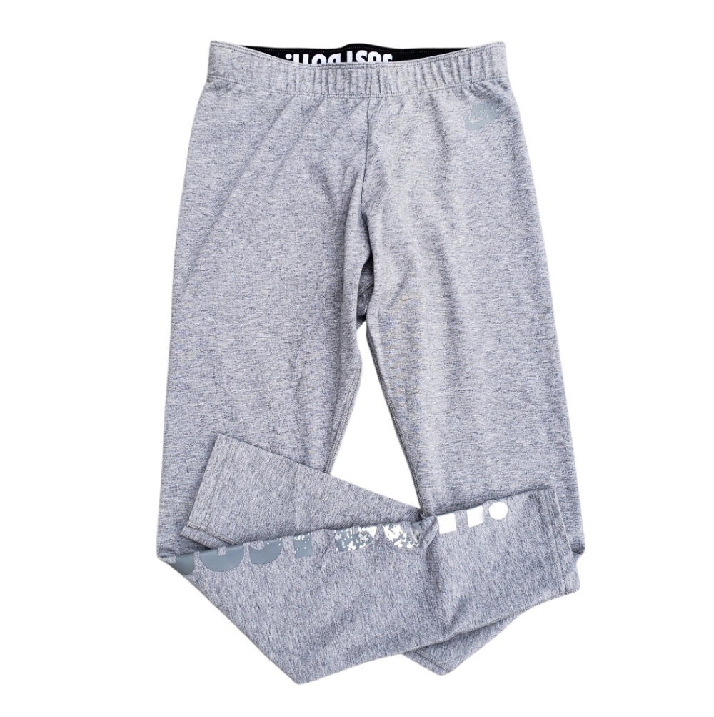 Nike Grey "Just Do It" Logo Leggings Size Small